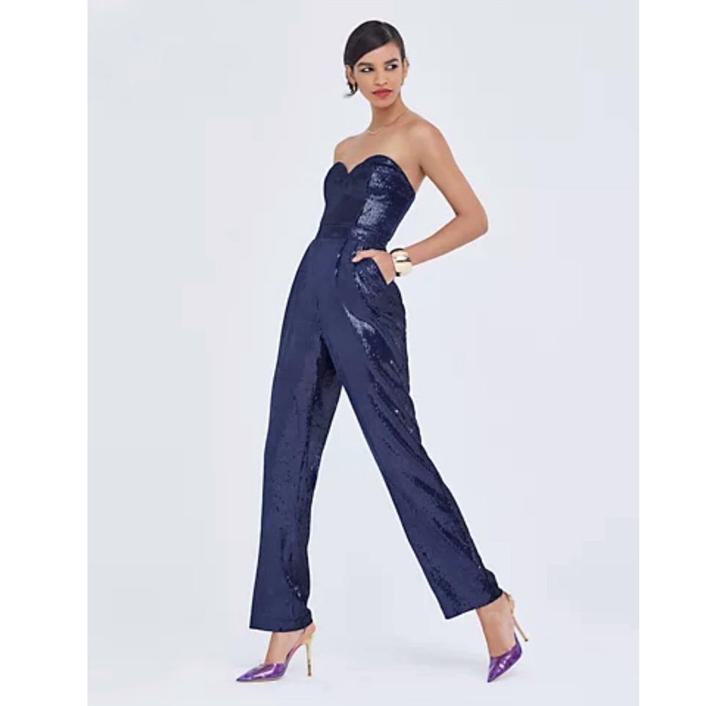 EUC Strapless Sequin Jumpsuit - Gabrielle Union Collection